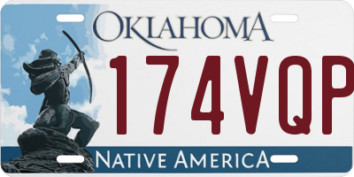 OK license plate 174VQP