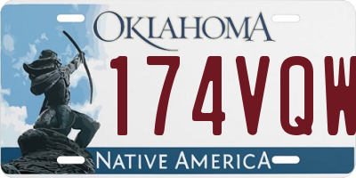 OK license plate 174VQW