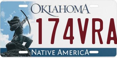 OK license plate 174VRA