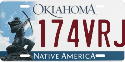 OK license plate 174VRJ