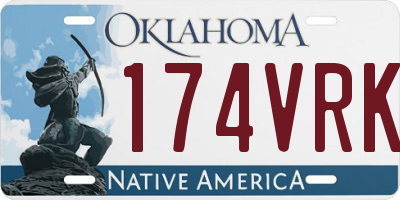 OK license plate 174VRK