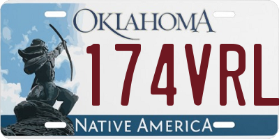 OK license plate 174VRL
