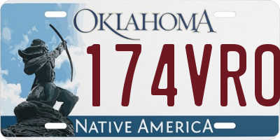 OK license plate 174VRO