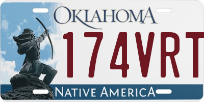 OK license plate 174VRT