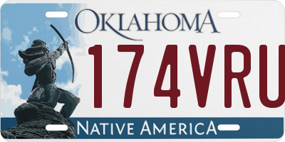 OK license plate 174VRU