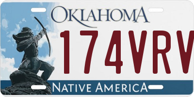 OK license plate 174VRV