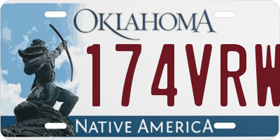 OK license plate 174VRW