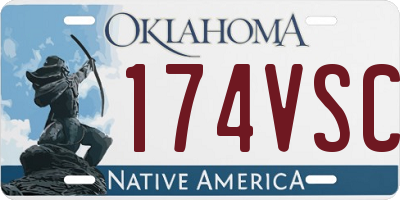 OK license plate 174VSC