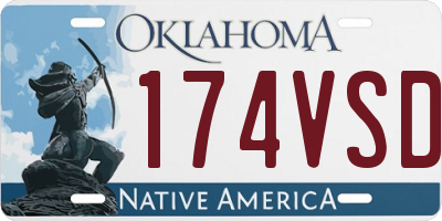 OK license plate 174VSD