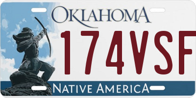 OK license plate 174VSF