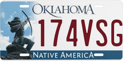 OK license plate 174VSG