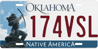 OK license plate 174VSL