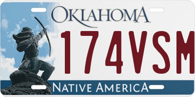OK license plate 174VSM