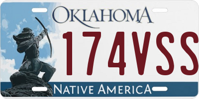 OK license plate 174VSS