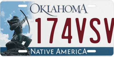 OK license plate 174VSV