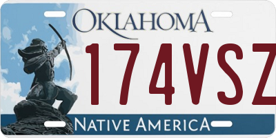 OK license plate 174VSZ