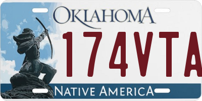 OK license plate 174VTA