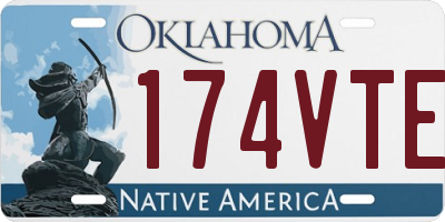 OK license plate 174VTE