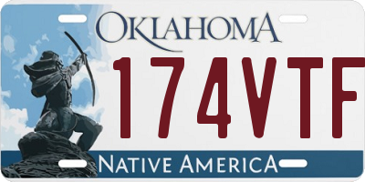 OK license plate 174VTF