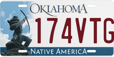 OK license plate 174VTG