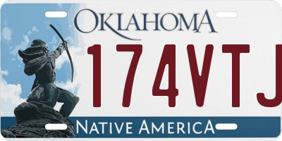 OK license plate 174VTJ