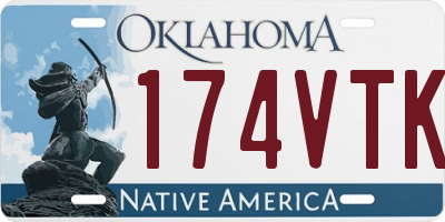 OK license plate 174VTK
