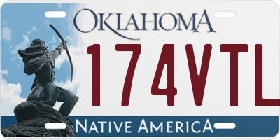 OK license plate 174VTL
