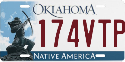 OK license plate 174VTP