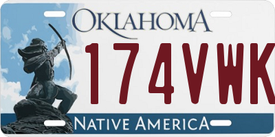 OK license plate 174VWK