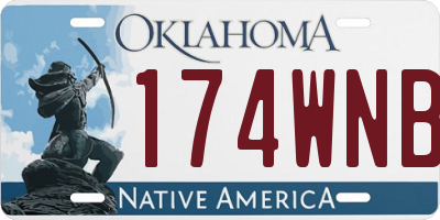 OK license plate 174WNB