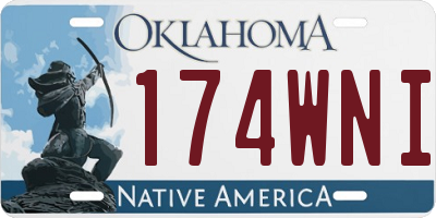OK license plate 174WNI