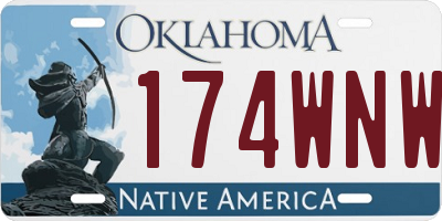 OK license plate 174WNW