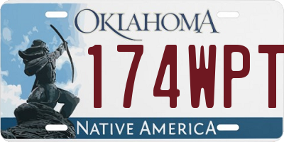 OK license plate 174WPT