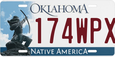 OK license plate 174WPX