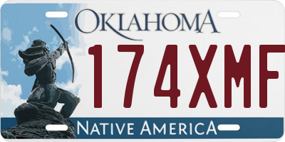 OK license plate 174XMF