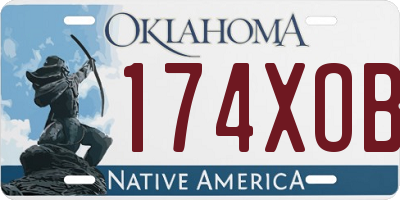OK license plate 174XOB