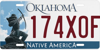 OK license plate 174XOF