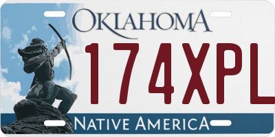 OK license plate 174XPL