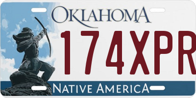 OK license plate 174XPR