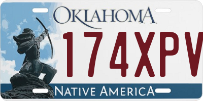 OK license plate 174XPV