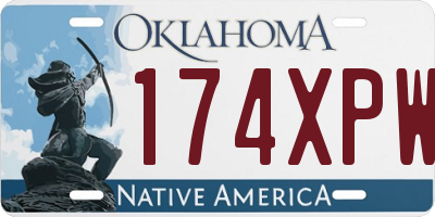 OK license plate 174XPW