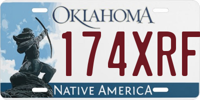 OK license plate 174XRF