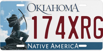 OK license plate 174XRG