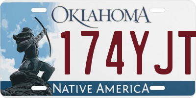OK license plate 174YJT