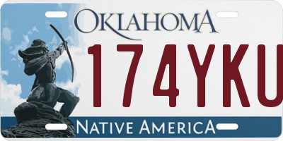 OK license plate 174YKU