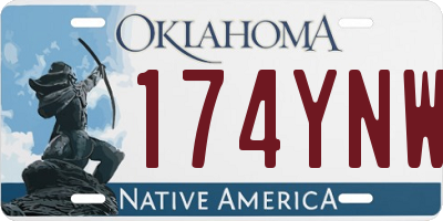 OK license plate 174YNW