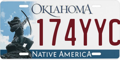 OK license plate 174YYC