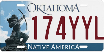 OK license plate 174YYL