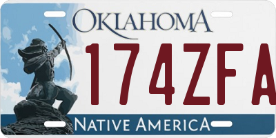 OK license plate 174ZFA