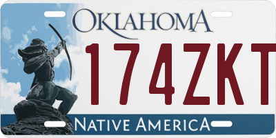 OK license plate 174ZKT